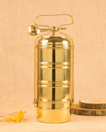 Brass Sterling Tiffin with Spoon Tin Coated