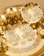 Classic Brass Aarti Thali Lakshmiji & Ganeshji Engraved
