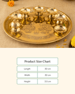 Premium Brass Aarti Thali Lakshmiji & Ganeshji Engraved