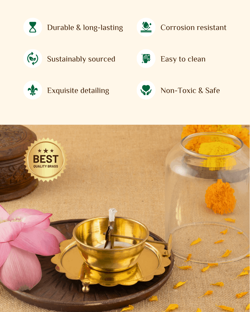 Benefits Of Brass Adjustable Akhand Diya