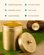 Benefits Of Brass Antique Container Engraved Set of 2