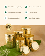 Benefits Of Brass Classic Hammered Container Set of 5 Pcs