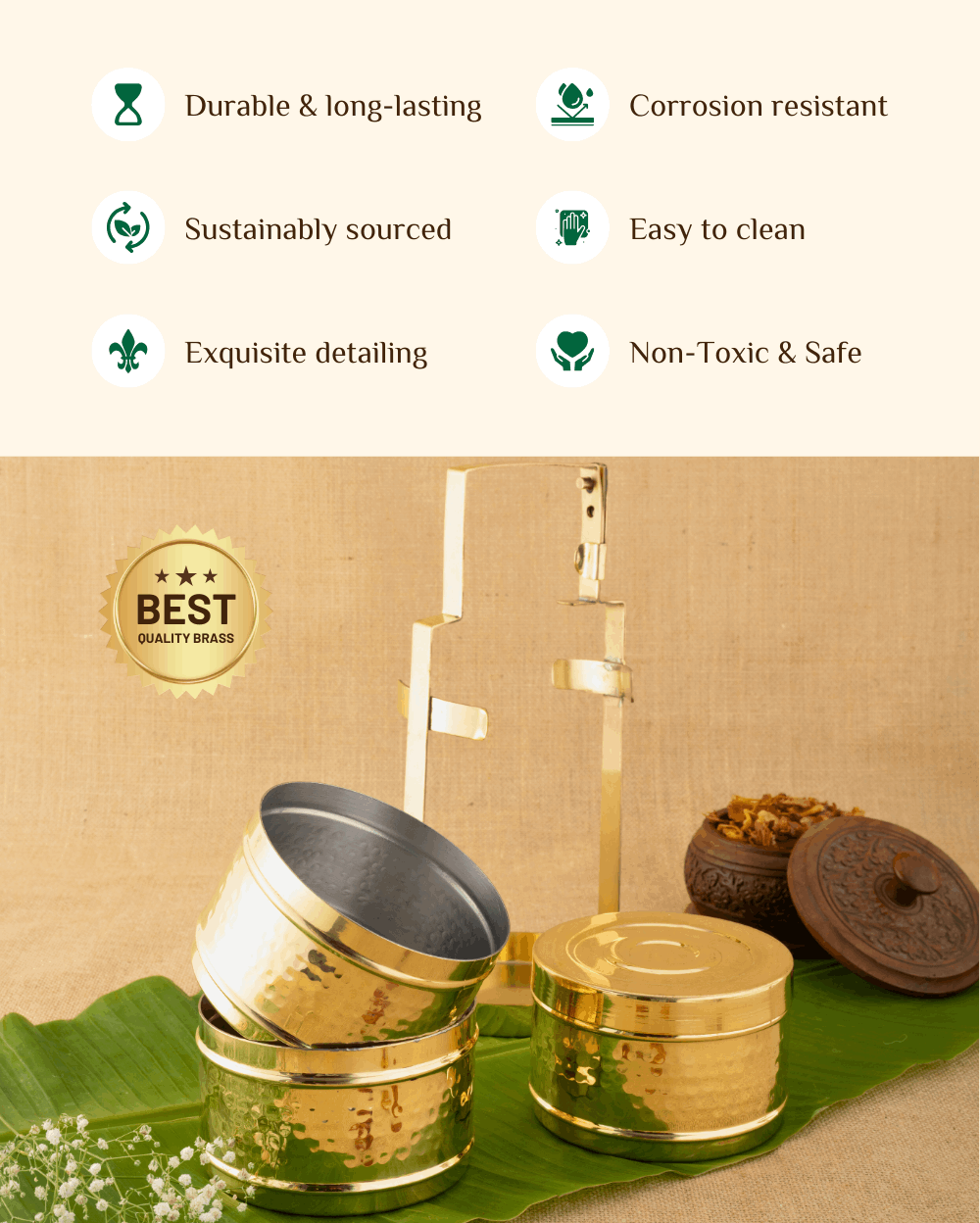 Benefits Of Brass Classic Hammered Tiffin