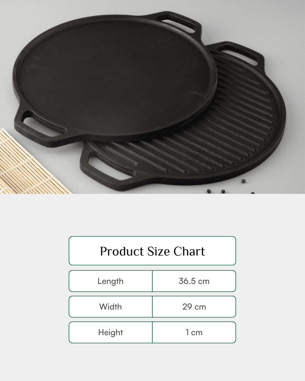 Royal Cast Iron Robust 2 in 1 Tava
