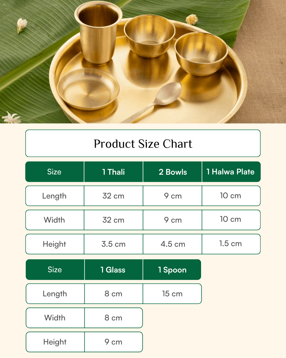 Premium Brass Classic Thaliset