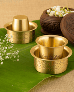 Brass Elite Coffee Dabra Engraved Set of 2