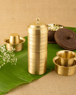 Brass Elite Coffee Filter with Coffee Dabra Set of 2 Engraved