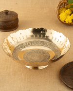 Brass Fruit Bowl Engraved