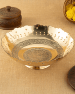 Classic Brass Fruit Bowl Engraved