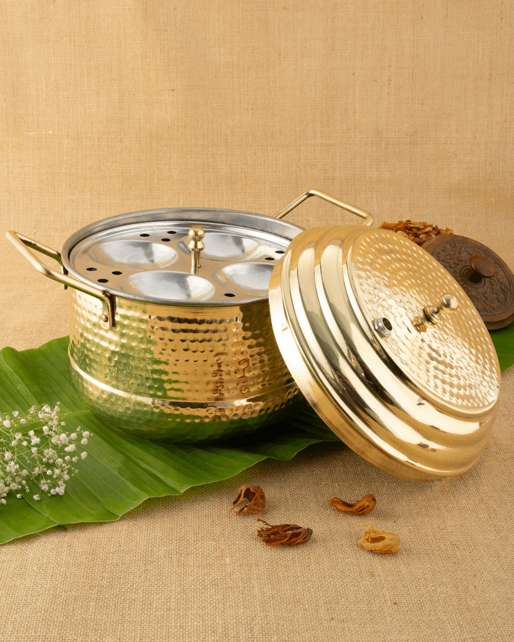 Brass Hefty Idli Cooker Tin Coated