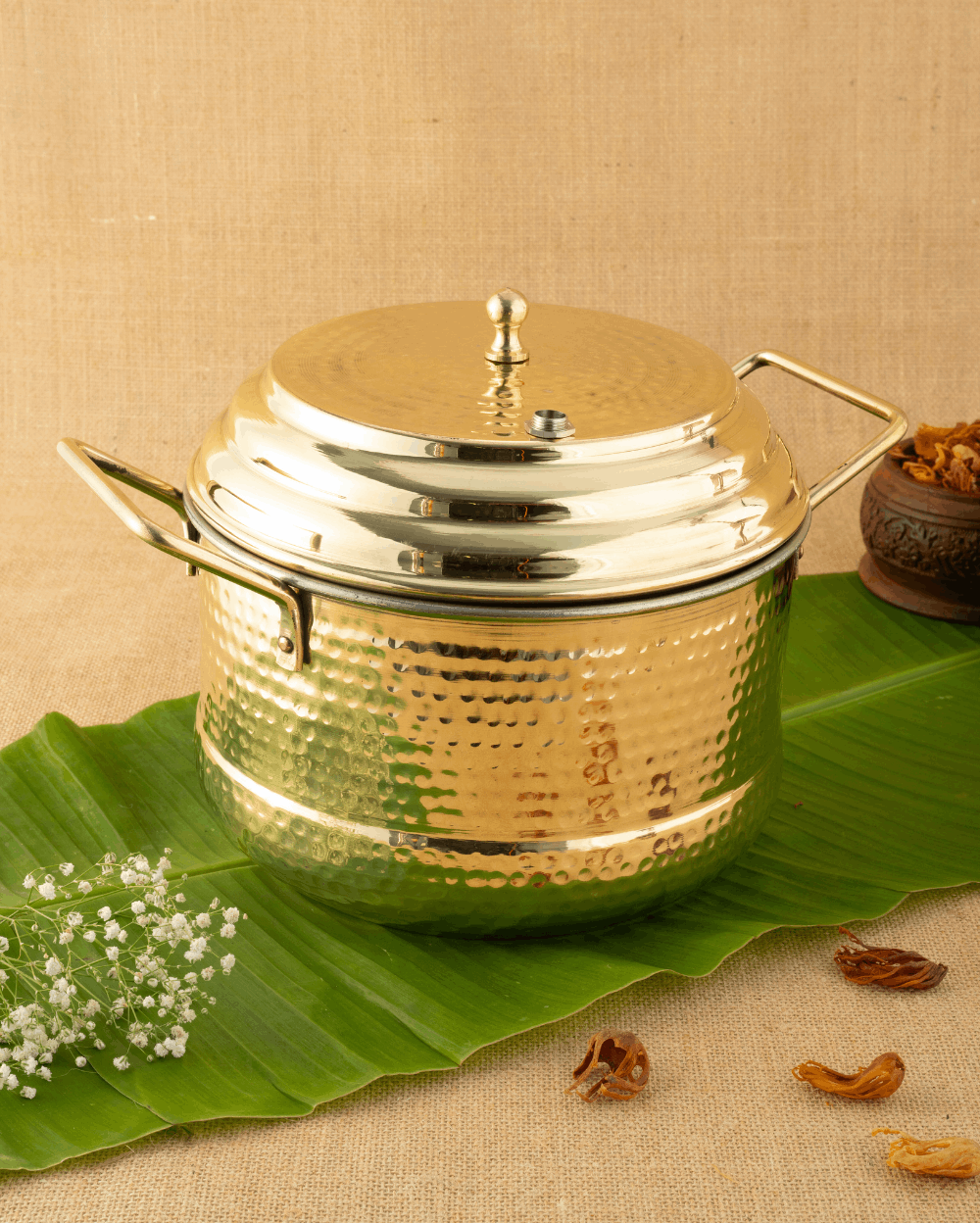 Authentic Brass Hefty Idli Cooker Tin Coated