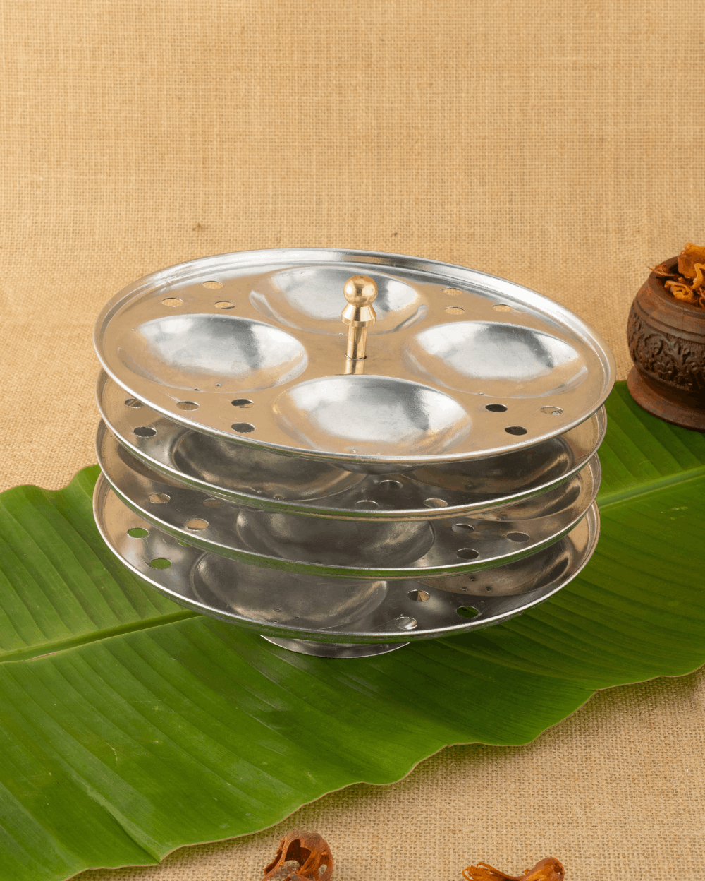 Pure Brass Hefty Idli Cooker Tin Coated