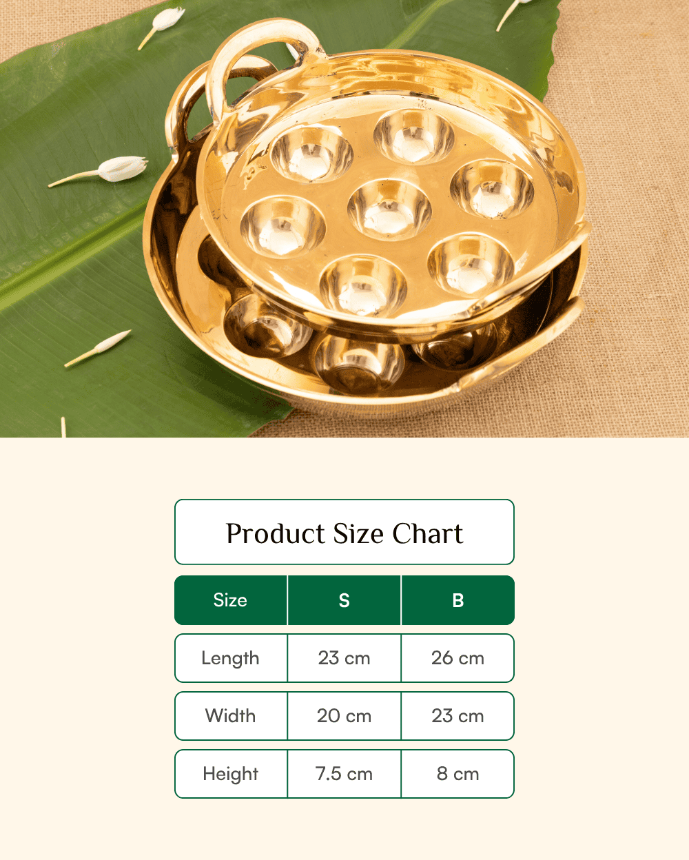 Premium Brass Premium Appam Pan