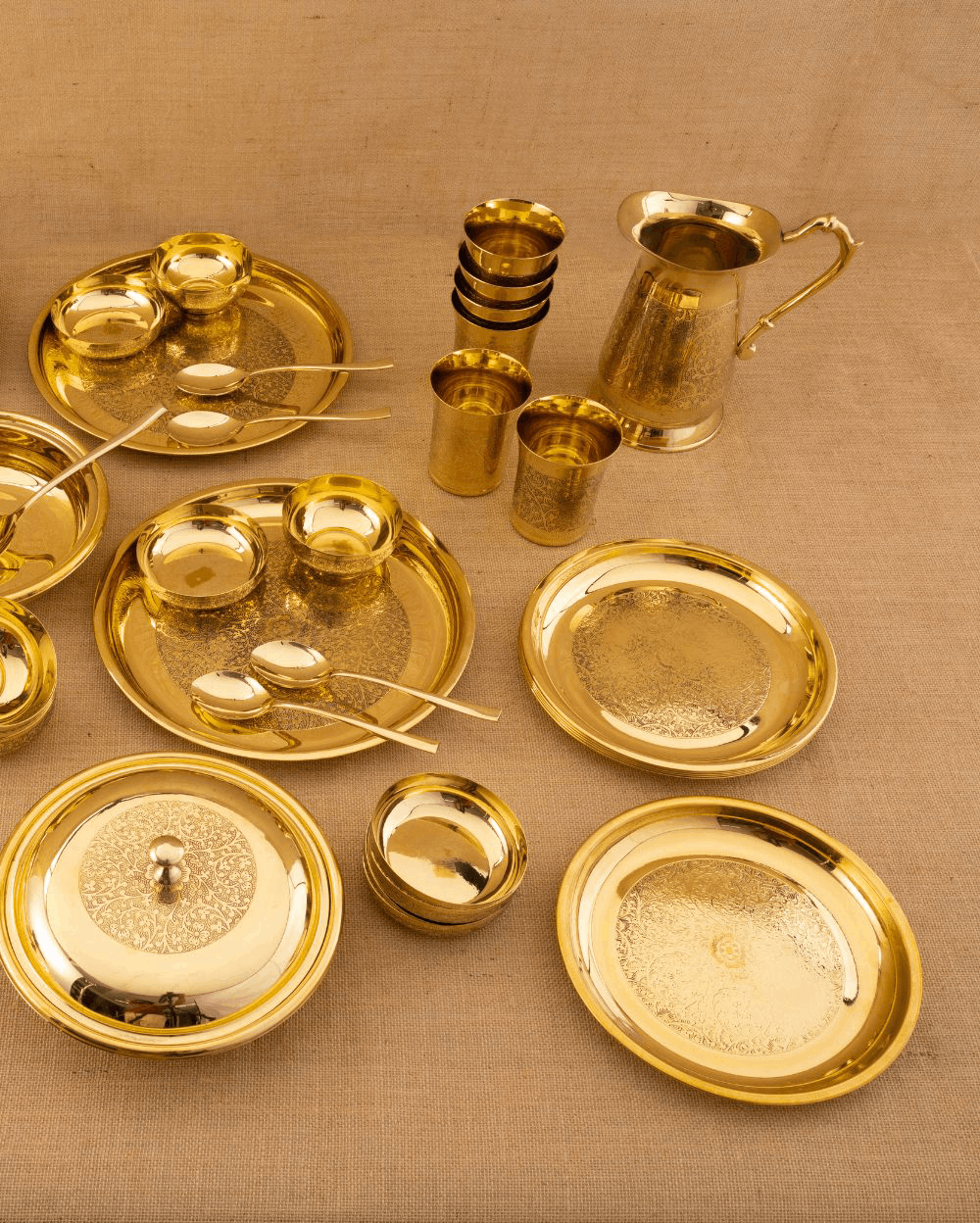 Authentic Brass Premium Dinner Set