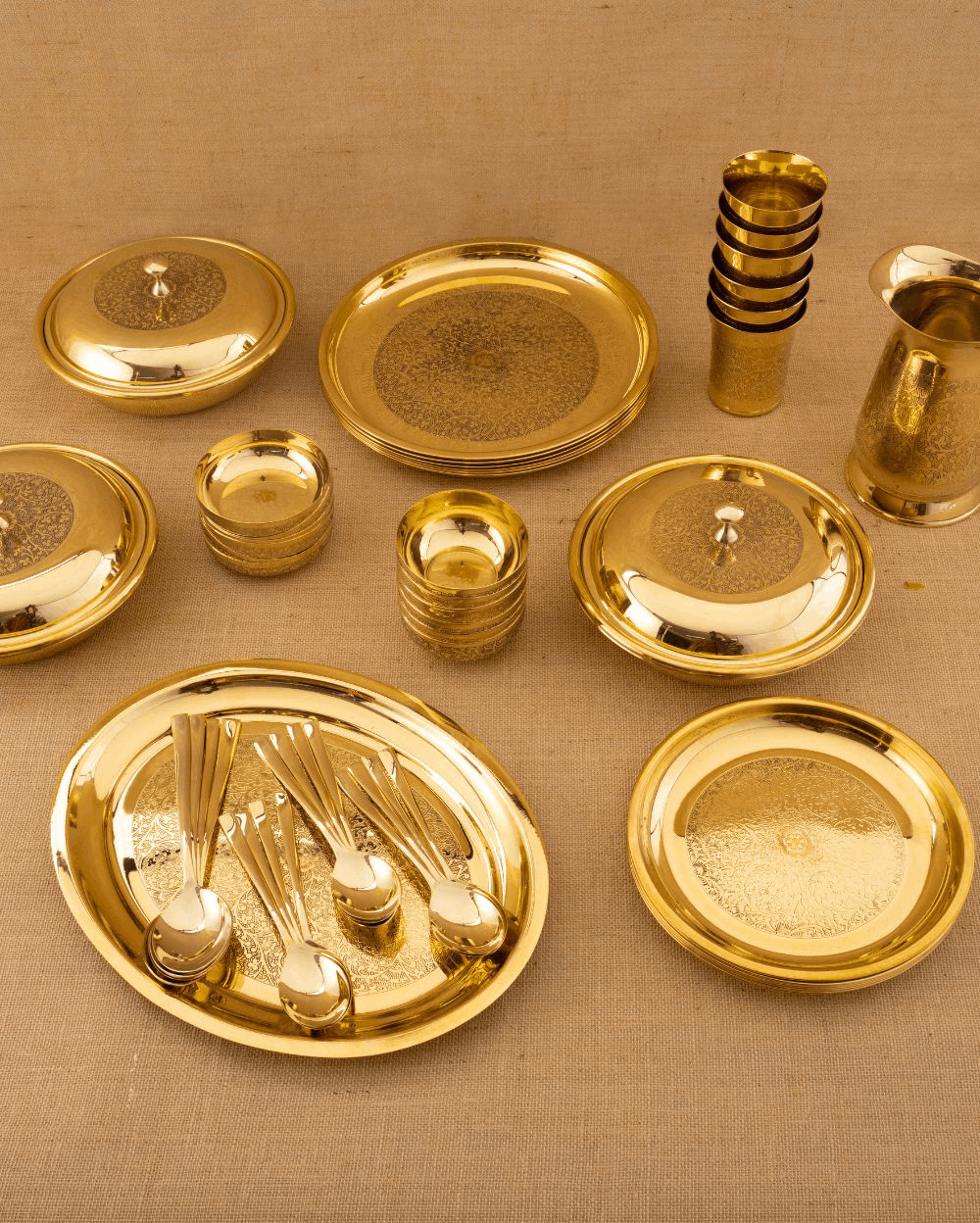 Classic Brass Premium Dinner Set