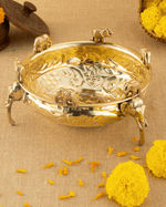 Brass Premium Elephant Urli/ Flower Bowl
