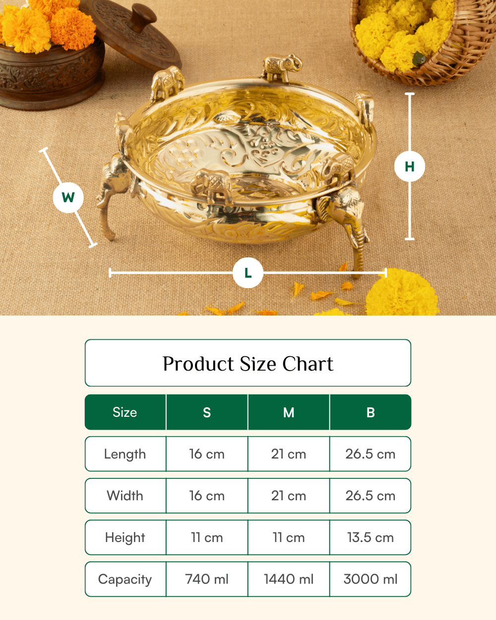 Natural Brass Premium Elephant Urli/ Flower Bowl