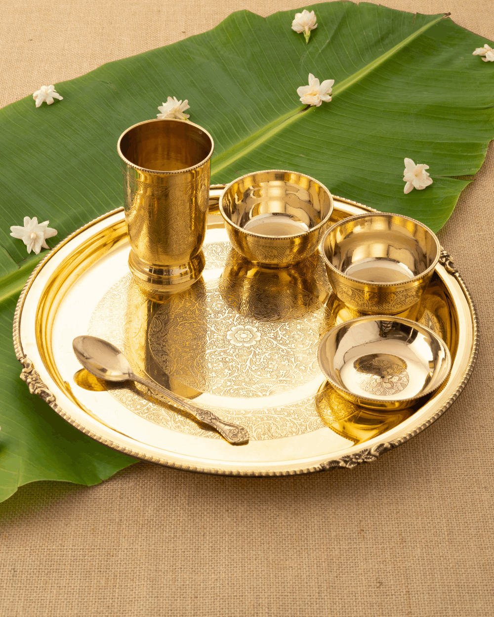 Brass Rajwadi Thali set