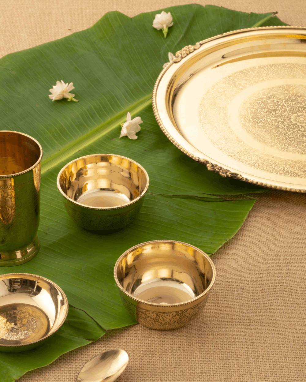 Real Brass Rajwadi Thaliset