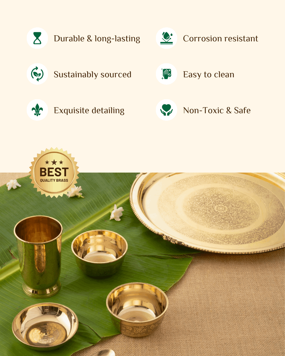 Benefits Of Brass Rajwadi Thaliset