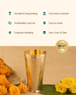 Benefits Of Brass Robust Lassi Glass Engraved