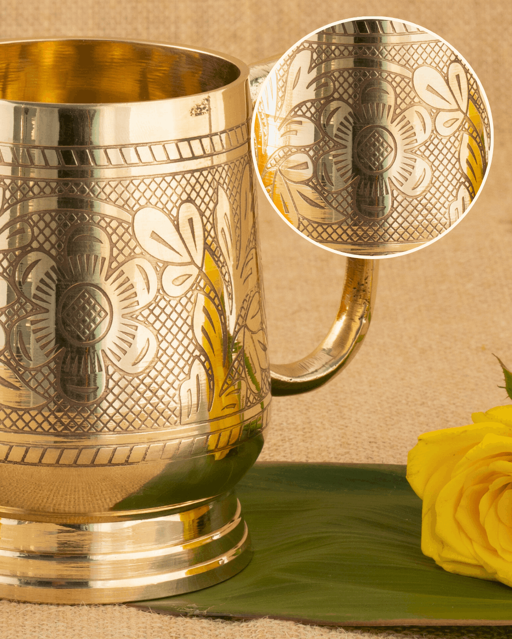 Authentic Brass Robust Mug Engraved