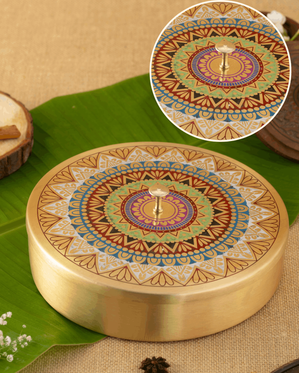 Authentic Brass Spice Box Designer
