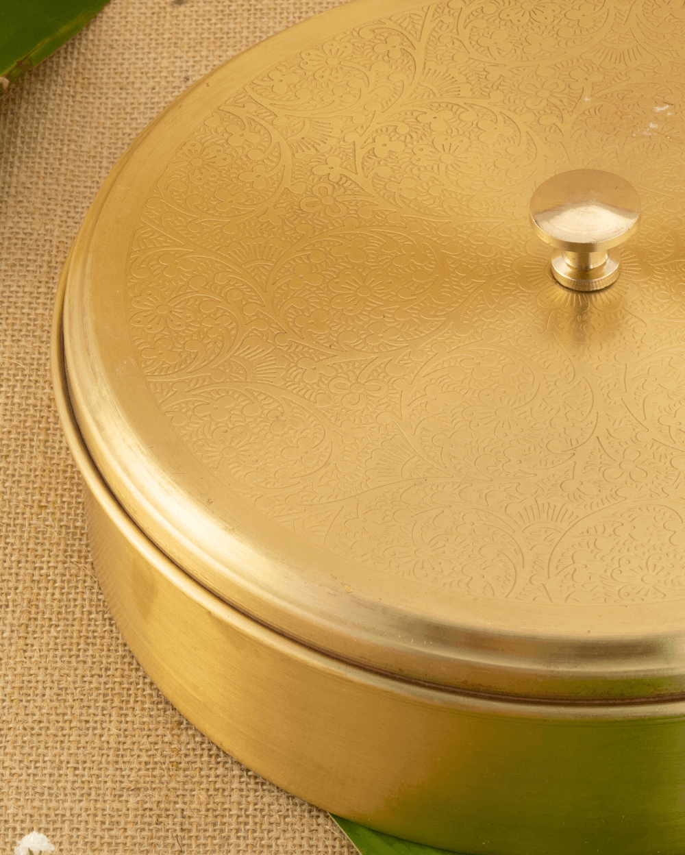 Classic Brass Spice Box Engraved