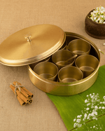 Royal Brass Spice Box Engraved