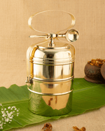 Brass Sterling Tiffin with Spoon Tin Coated