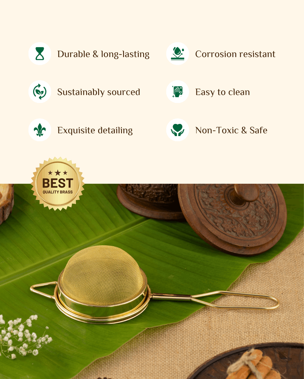 Benefits Of Brass Tea Strainer