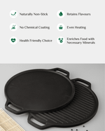 Benefits of Cast Iron Robust 2 in 1 Tava