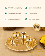 Benefits Of Brass Divine Pooja Set Engraved