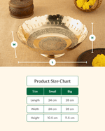 Premium Brass Fruit Bowl Engraved