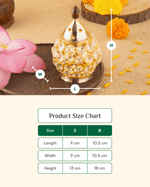 Premium Brass Oval Crystal Akhand Diya