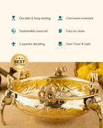 Benefits Of Brass Premium Elephant Urli/ Flower Bowl