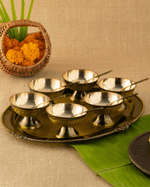 Brass Rajwadi Ice Cream Cup Set