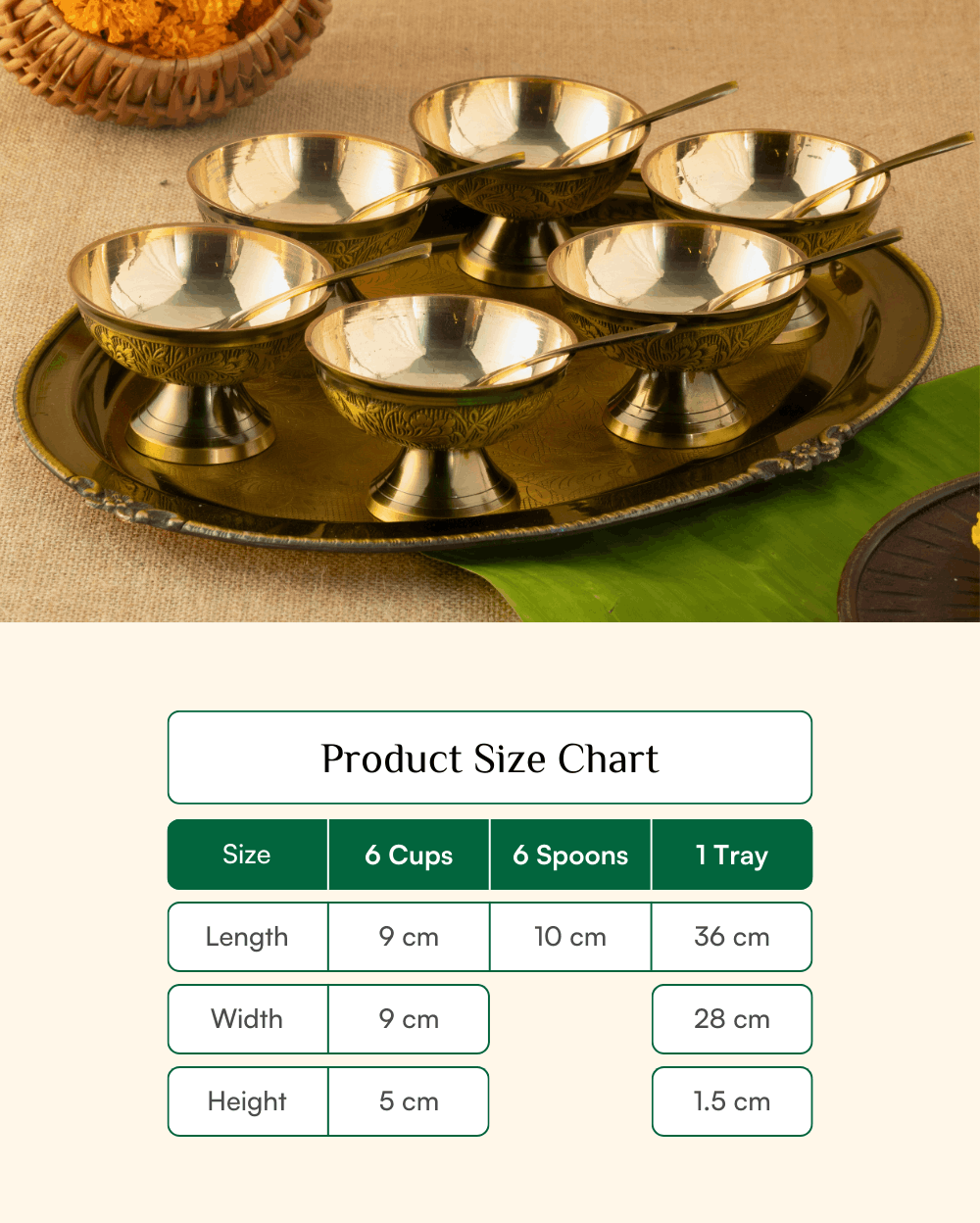 Premium Brass Rajwadi Ice Cream Cup Set