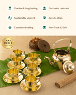 Benefits of Brass Signature Cup Saucer Set Hammered with Kettle