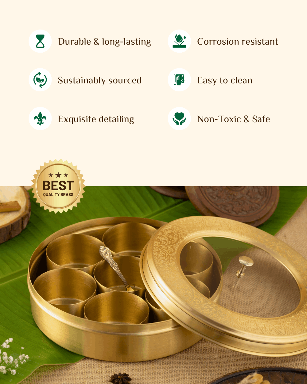 Benefits Of Brass Spice Box See Through