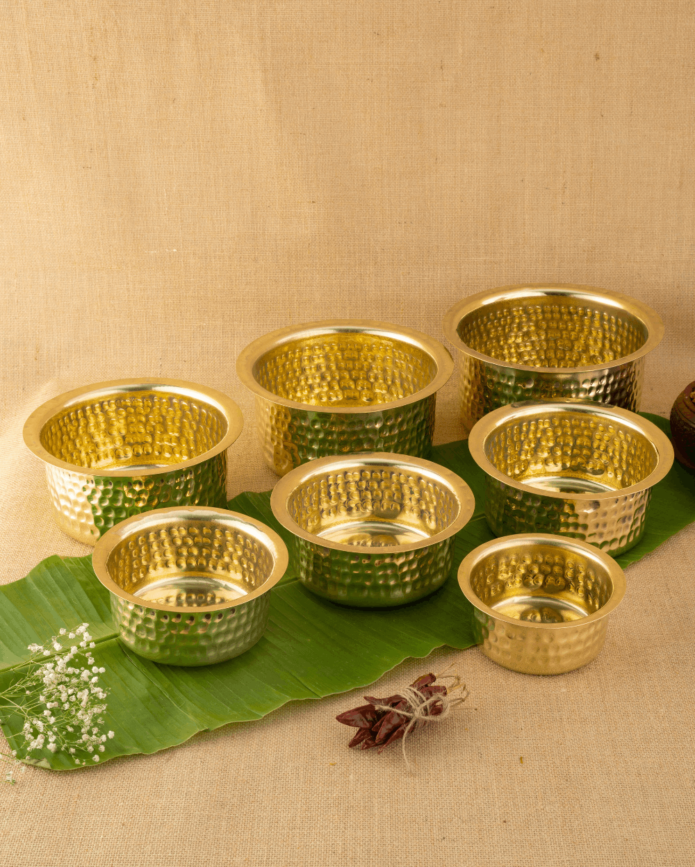 Pure Brass Sterling Hammered Cooking Pot