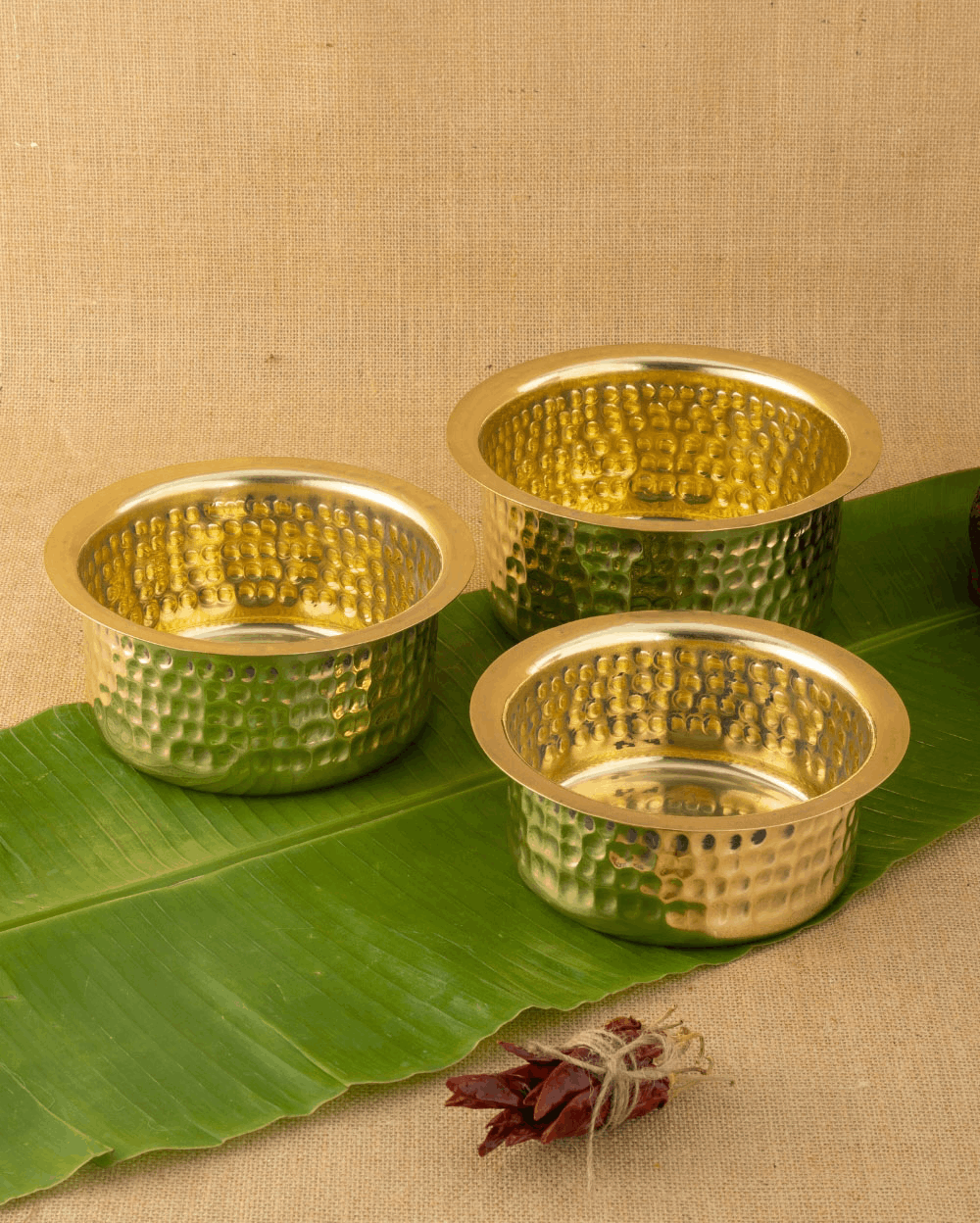 Classic Brass Sterling Hammered Cooking Pot