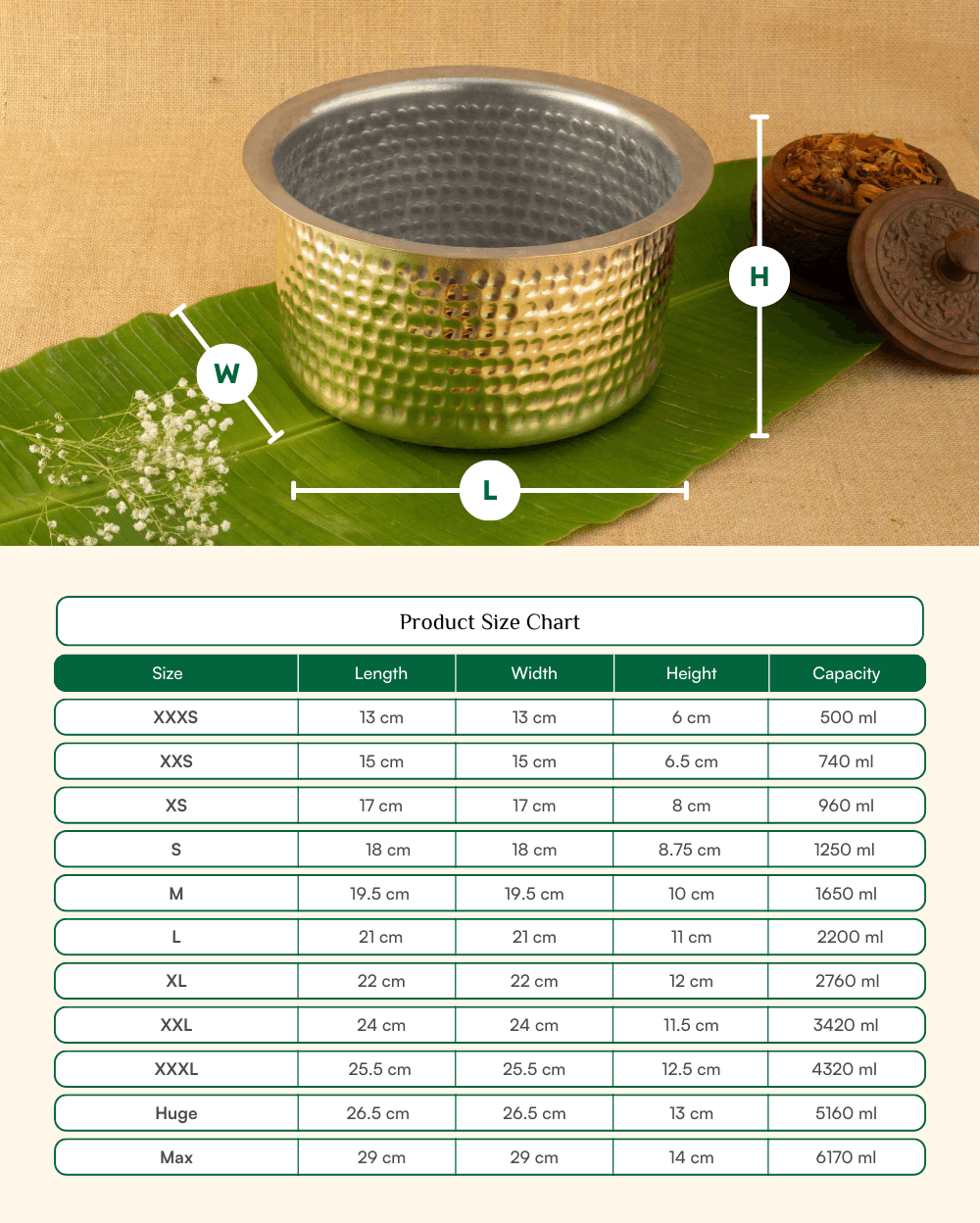 Premium Brass Sterling Hammered Cooking Pot Tin Coated