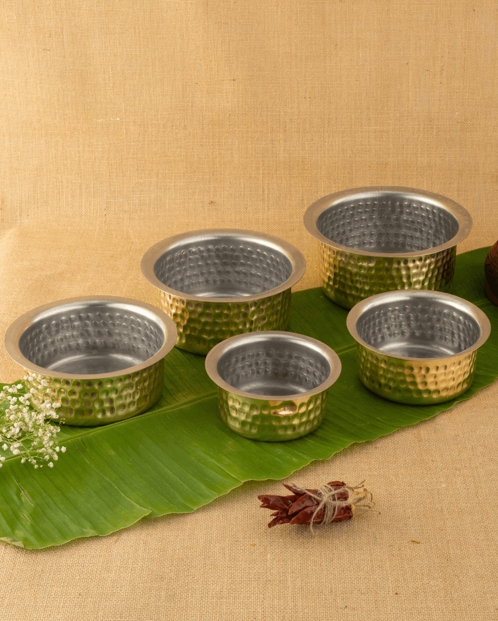 Authentic Brass Sterling Hammered Cooking Pot Tin Coated