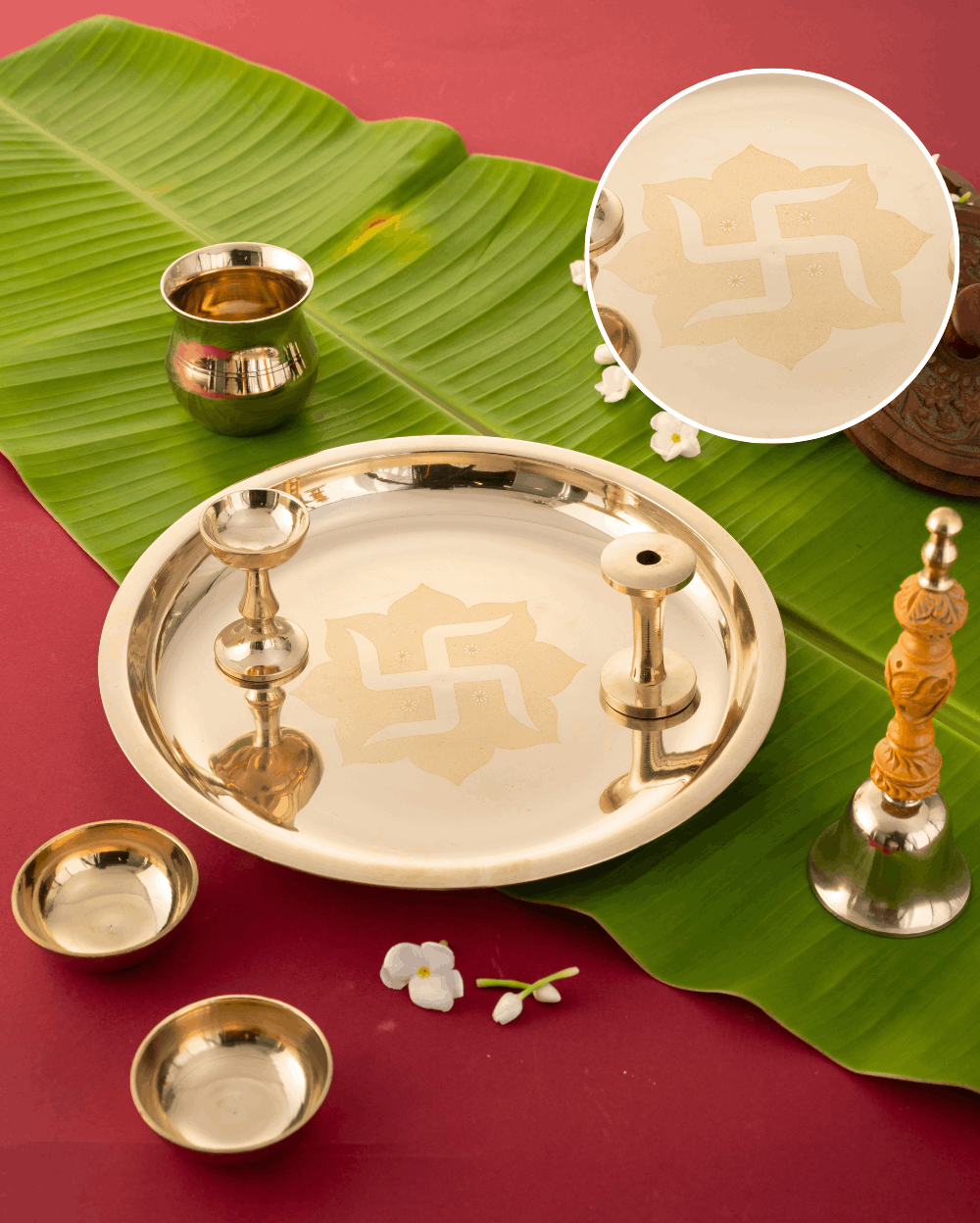 Authentic Bronze Divine Pooja Set