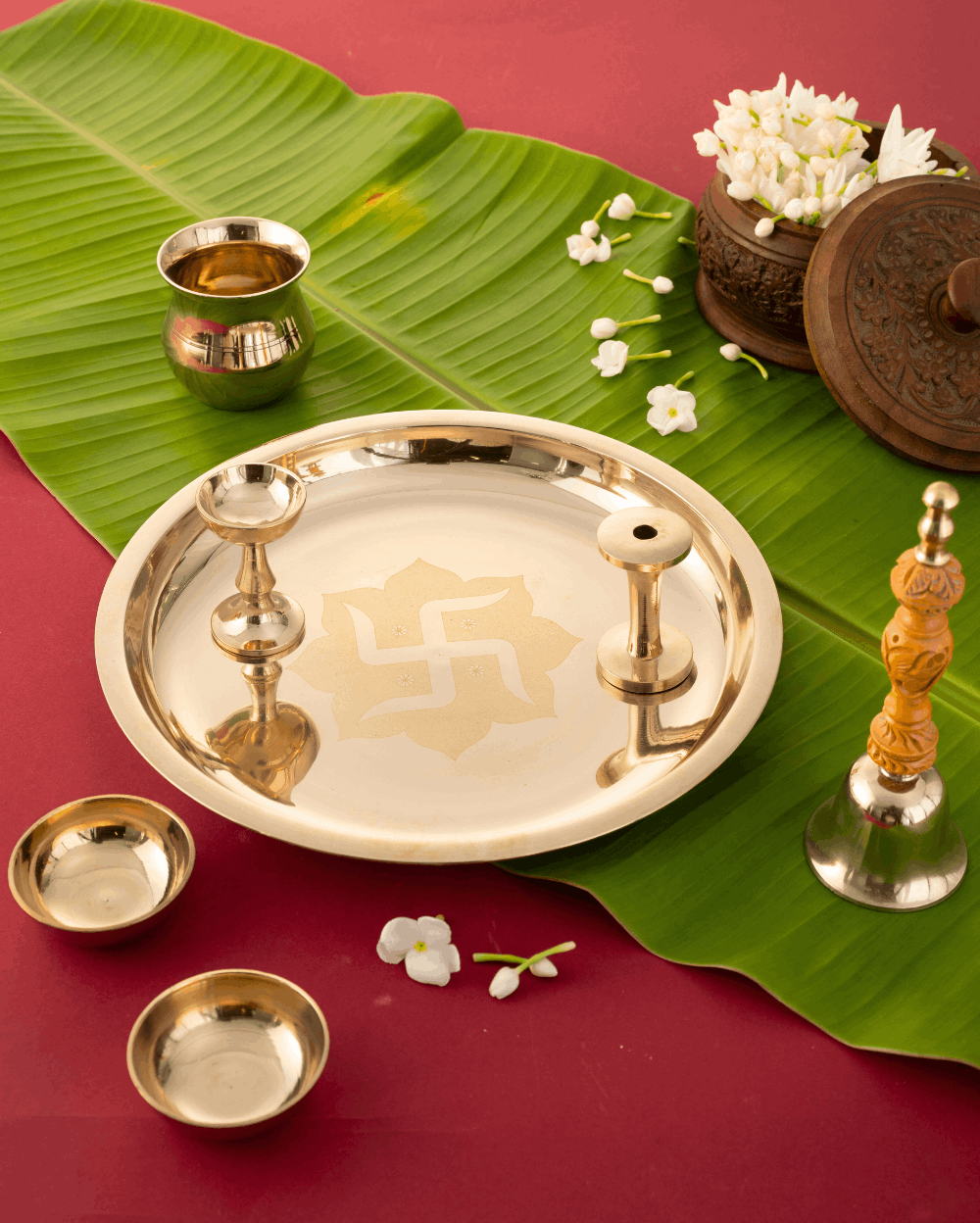 Pure Bronze Divine Pooja Set