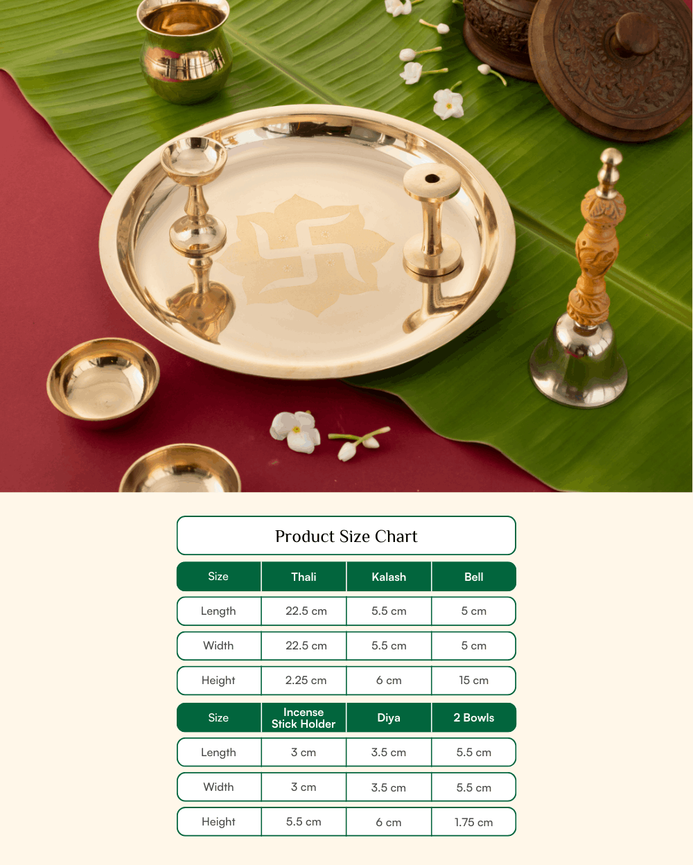 Premium Bronze Divine Pooja Set