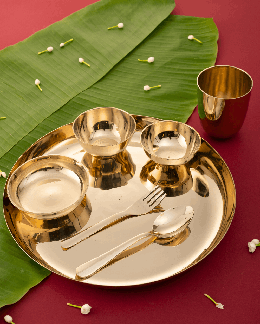 Bronze Monarch Thali/Dinner Set Glossy