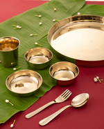 Authentic Bronze Royal Thali/Dinner Set Glossy