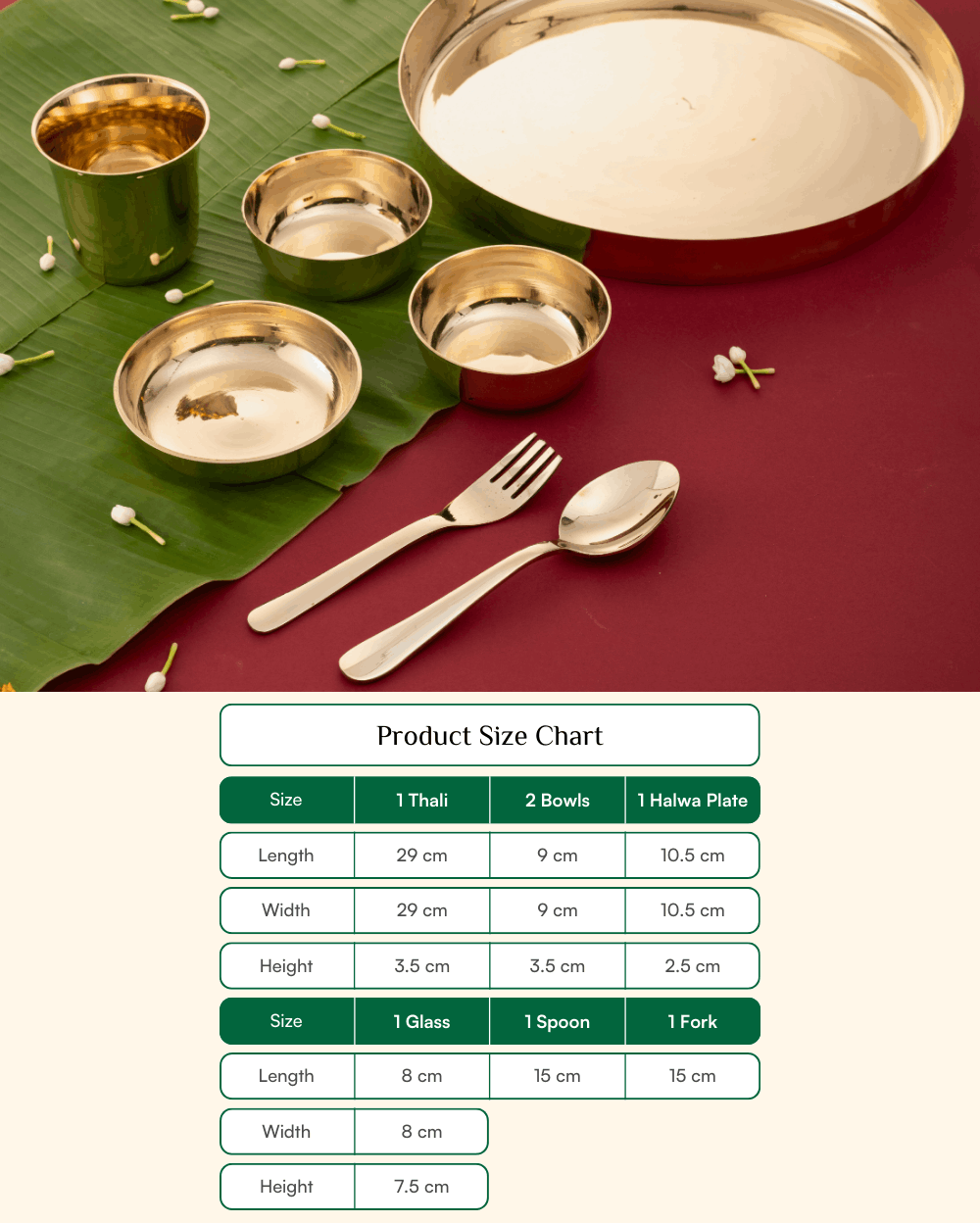 Premium Bronze Royal Thali/Dinner Set Glossy